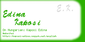 edina kaposi business card